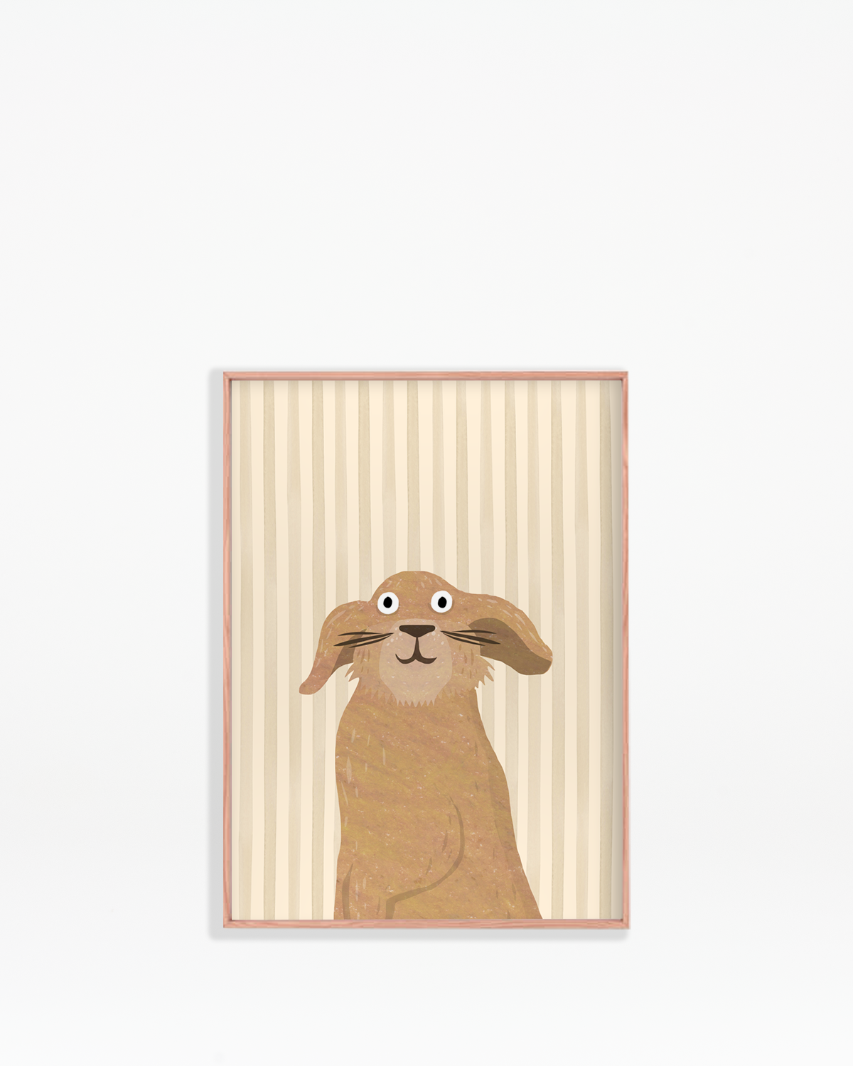 Stripey Bunny Wall Print