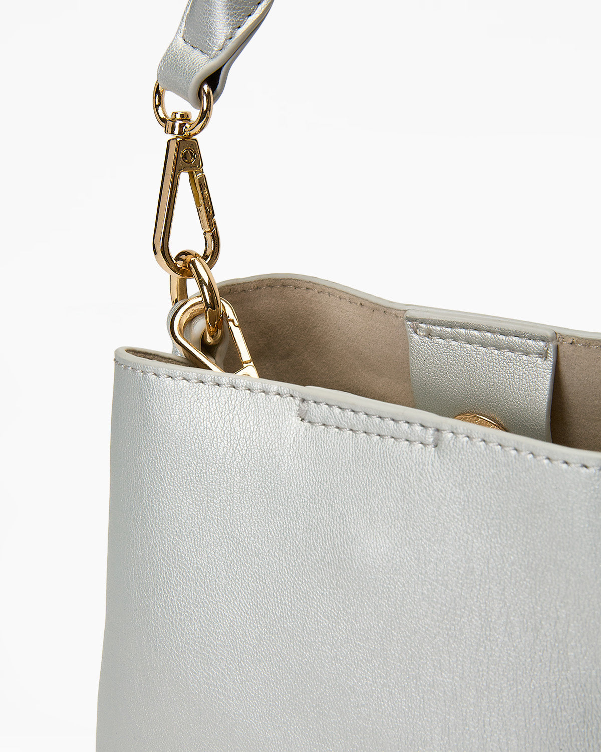 Silver Mini Mimi Bucket Bag