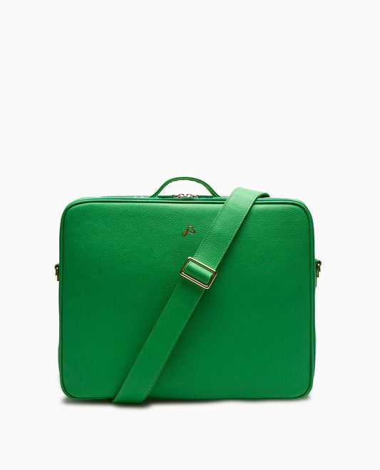 relove - Green Sustainable Leather Luca Laptop Bag