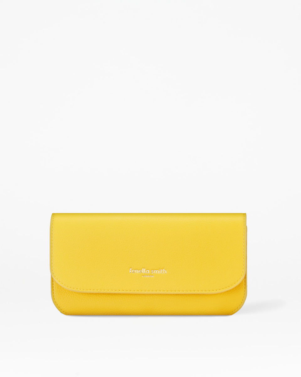 Fenella Smith Yellow Vegan Leather Thea Crossbody Bag