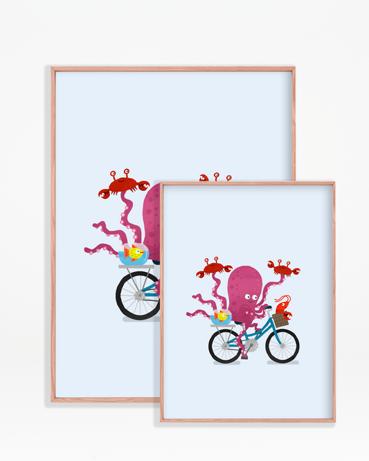 Undersea Wheels Wall Print