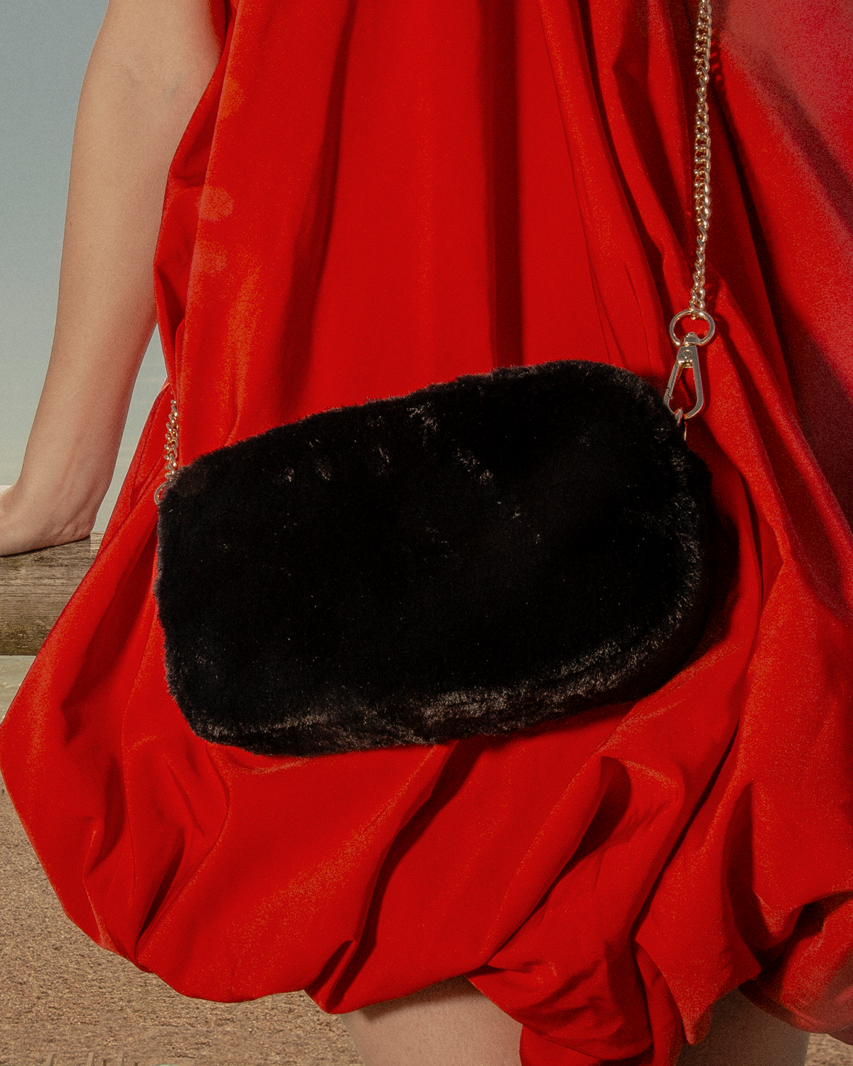 Bobby Faux Fur Evening Bag
