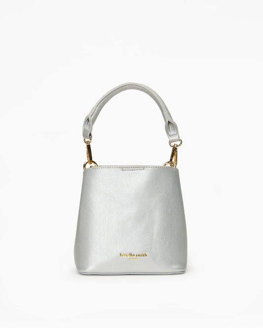 Silver Mini Mimi Bucket Bag