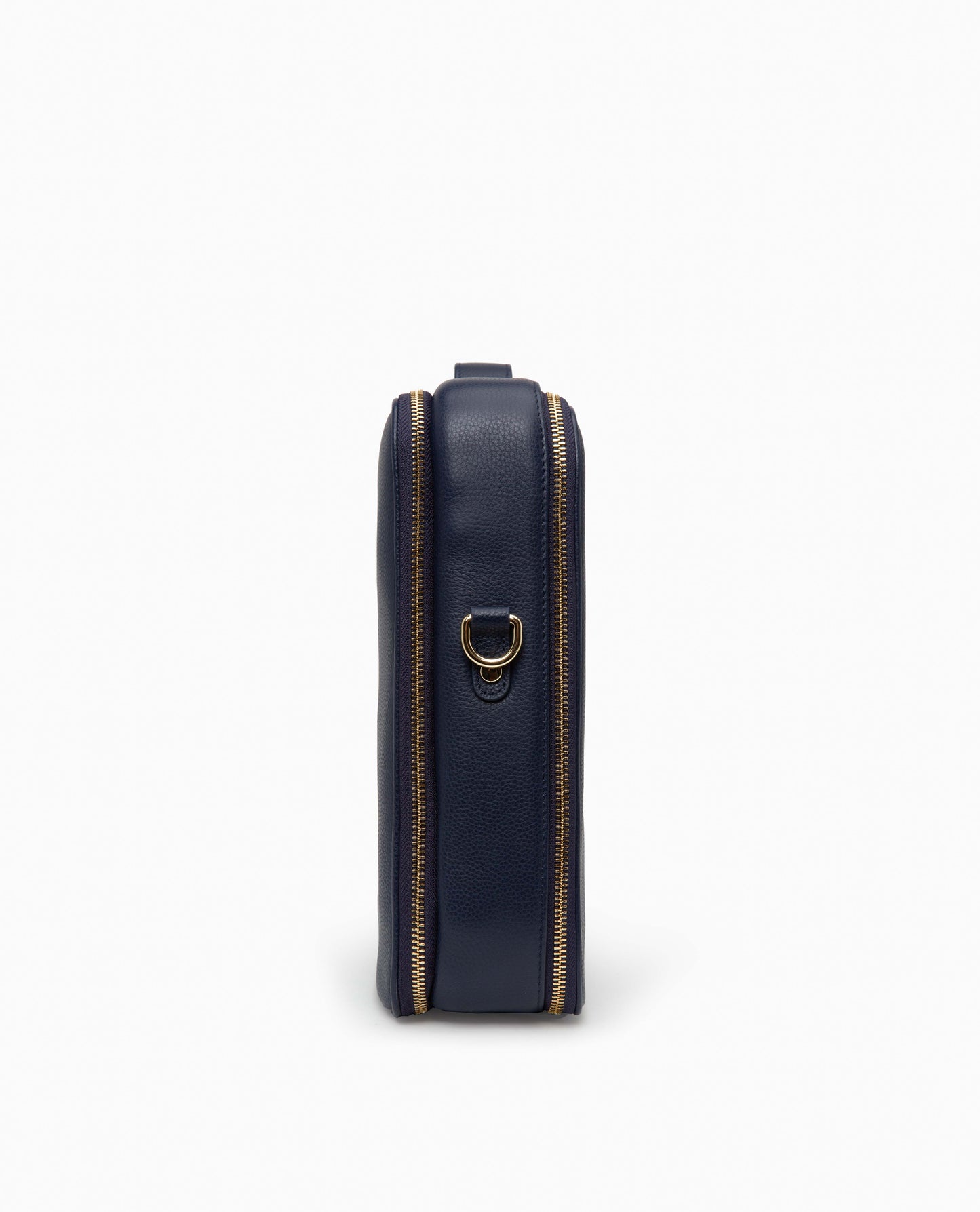 Navy Sustainable Leather Luca Laptop Bag