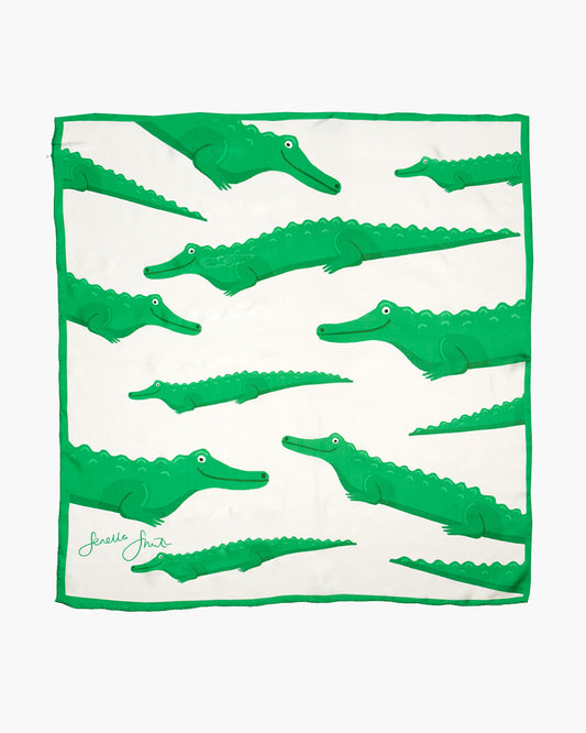 Smiley Crocs Silk Scarf