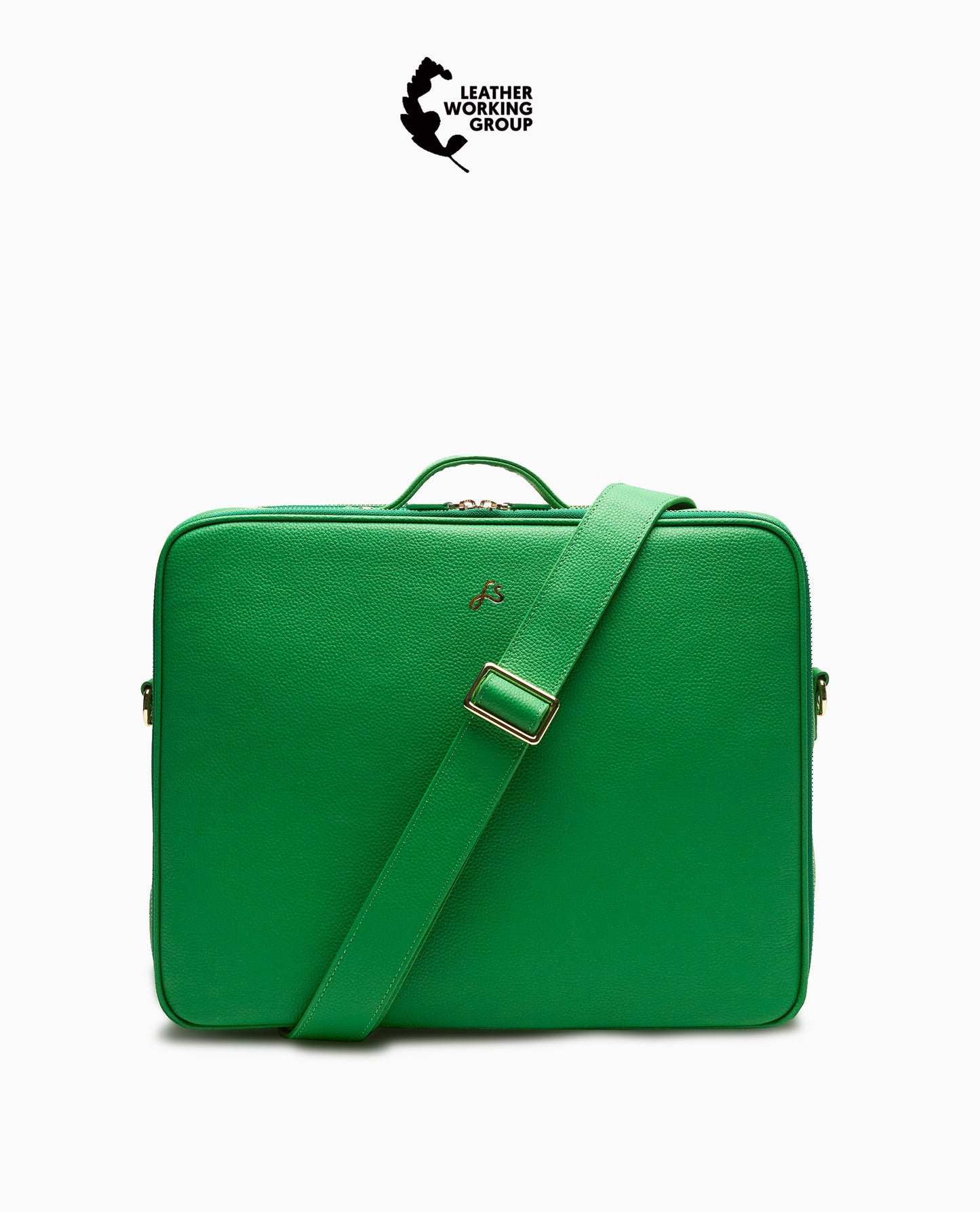 Green Sustainable Leather Luca Laptop Bag