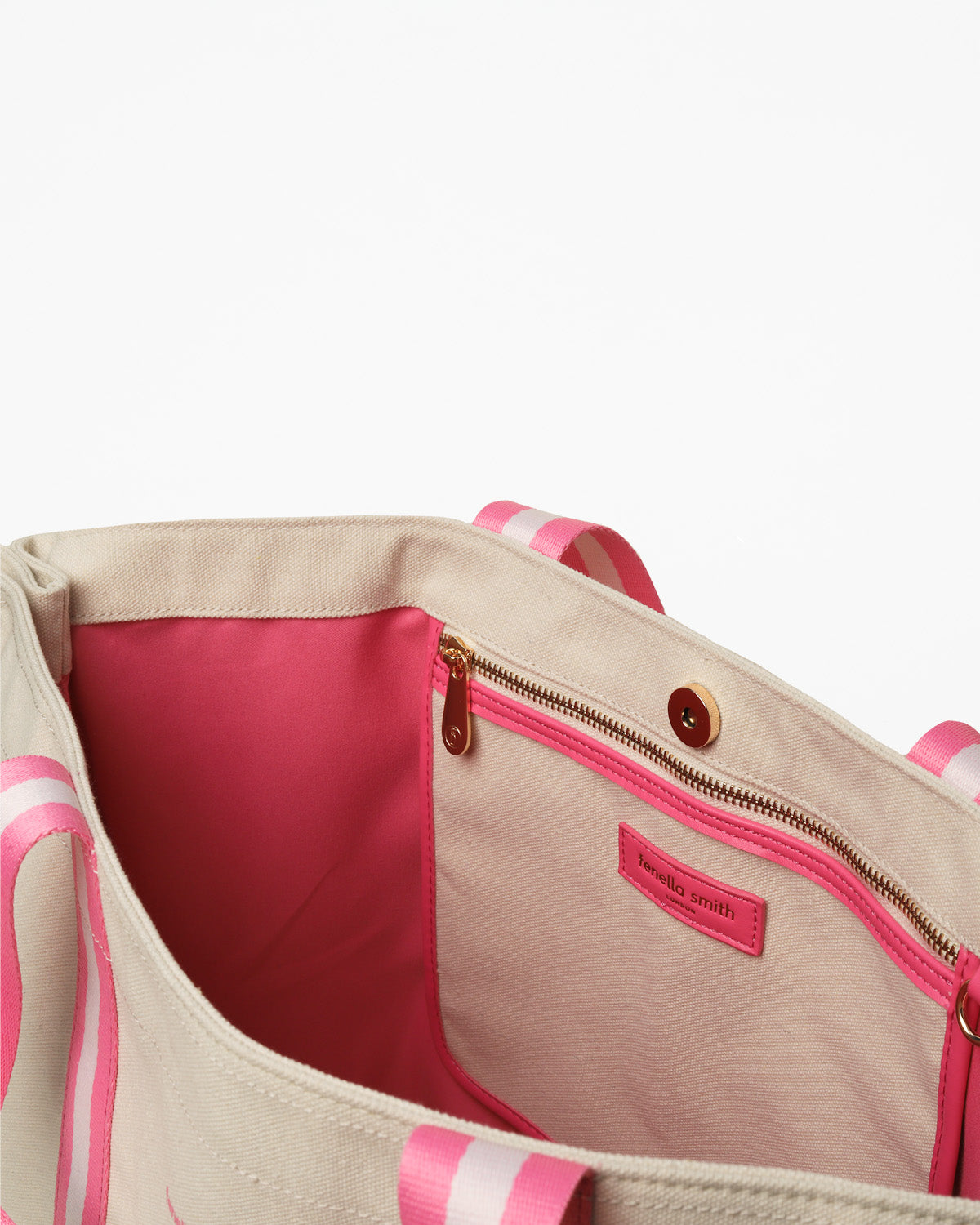 Bright Pink Naia Canvas Tote Bag