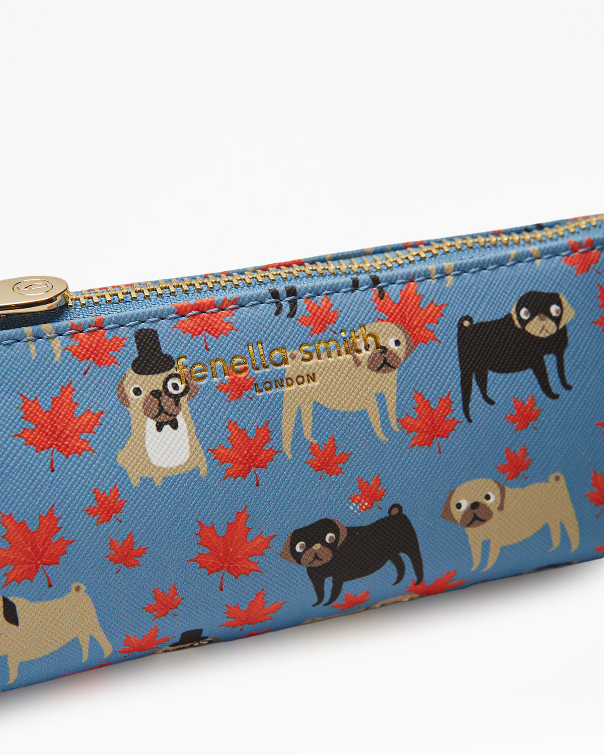 Pug & Leaves Pencil Case