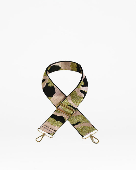 Pink and Gold Camo Bag Strap