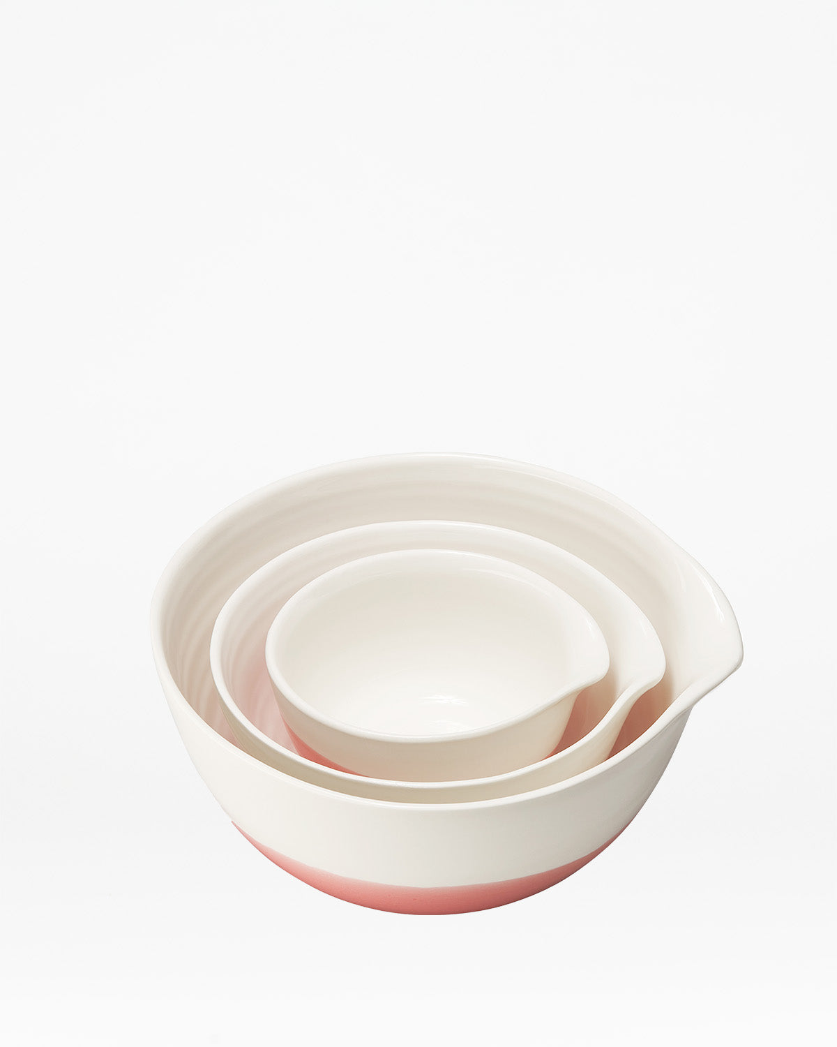 Pink Colour Dip Nested Bowls