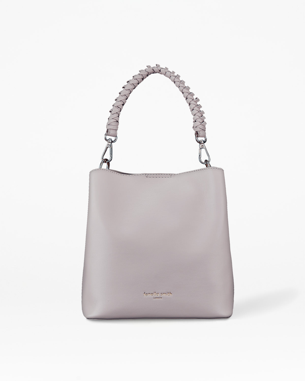 Stone Grey Vegan Leather Mimi Bucket Bag UK - Fenella Smith – Fenella ...